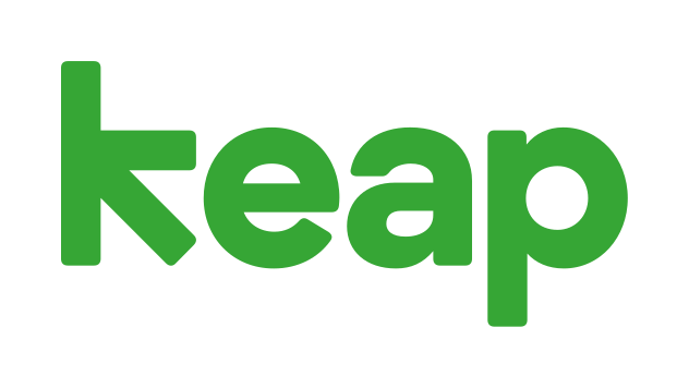Keap logo, the green wordmark of the all-in-one small business CRM