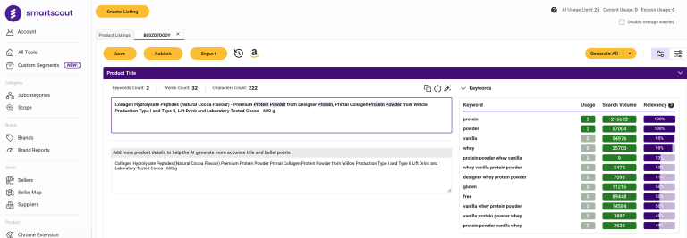 SmartScout's AI Listing Architect