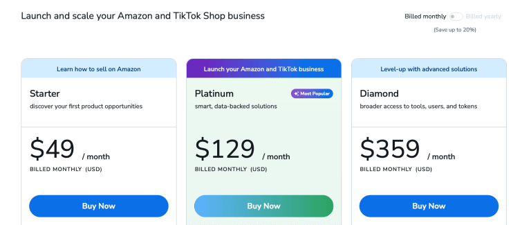 Helium 10 monthly pricing