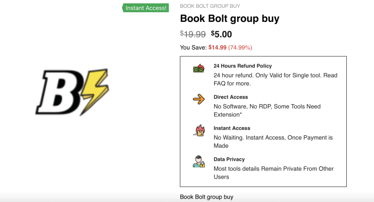 Book Bolt Group Buy