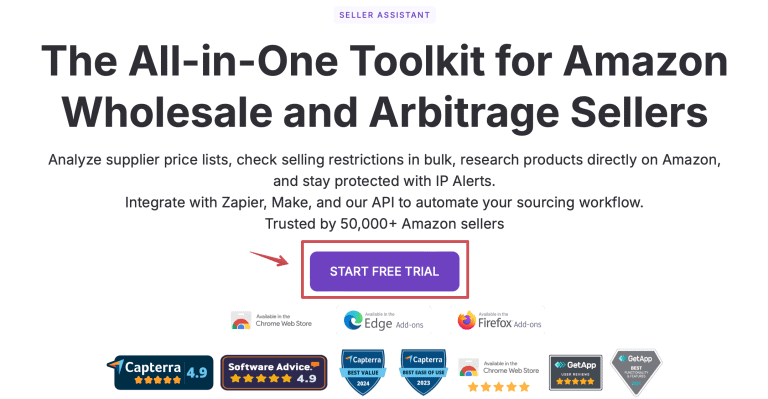 How to Sign up for Seller Assistant Free Trial