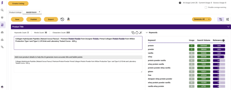 SmartScout AI listing architect in use